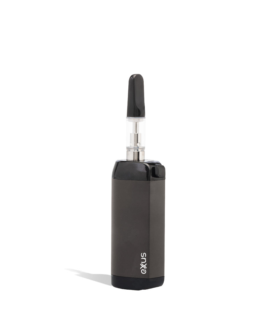 Gunmetal cartridge mode side view Exxus Vape VRS 3 in 1 Vaporizer on white background