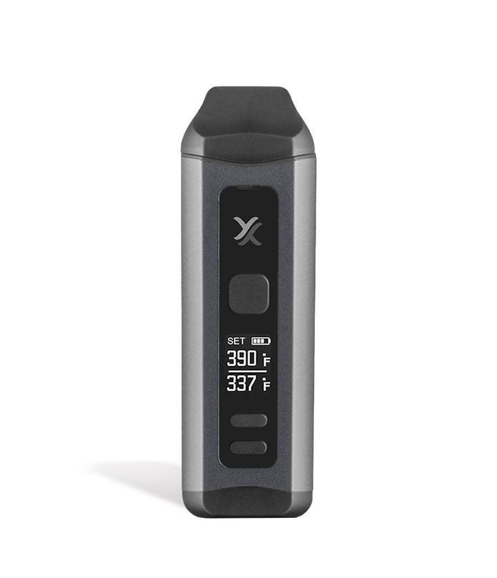 Gunmetal front view Exxus Vape Mini Plus Vaporizer on white background