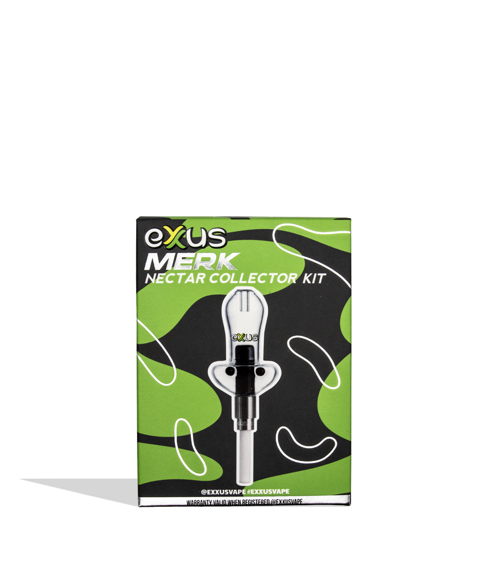 Exus Merk Nectar Collector Kit retail packaging box, featuring a green and black camouflage pattern with a graphic of the collector device.