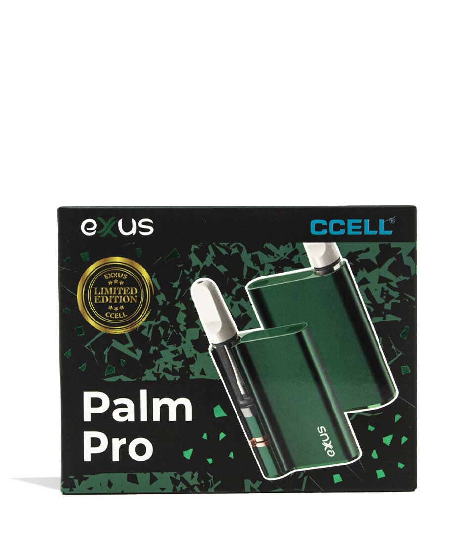 Crypto Exxus Palm Pro Cartridge Vaporizer Packaging Front View on White Background