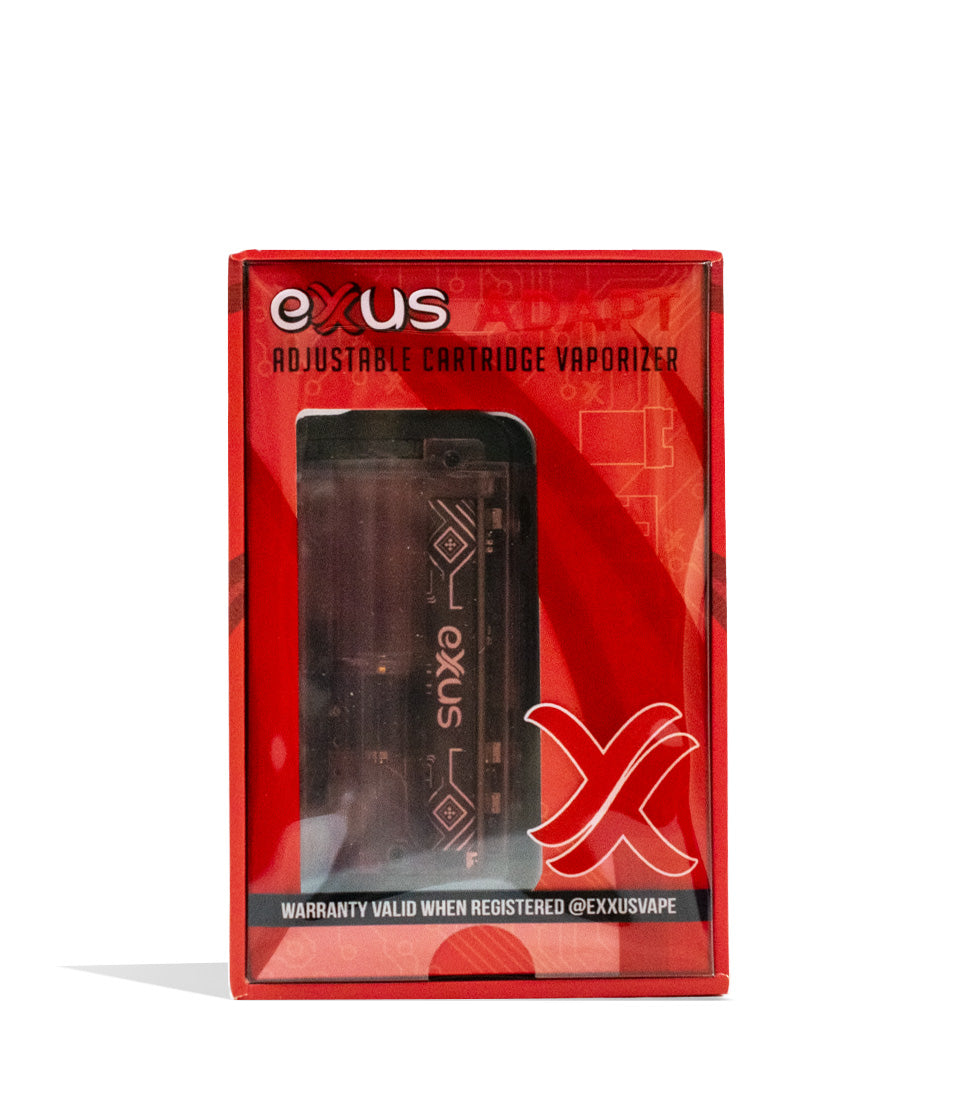 Red Exxus Vape Adapt Cartridge Vaporizer Packaging Front View on White Background