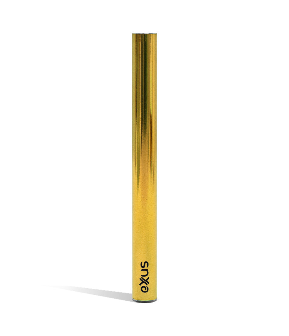 Gold Exxus Vape Tap VV 2.0 Cartridge Vaporizer front view on white background