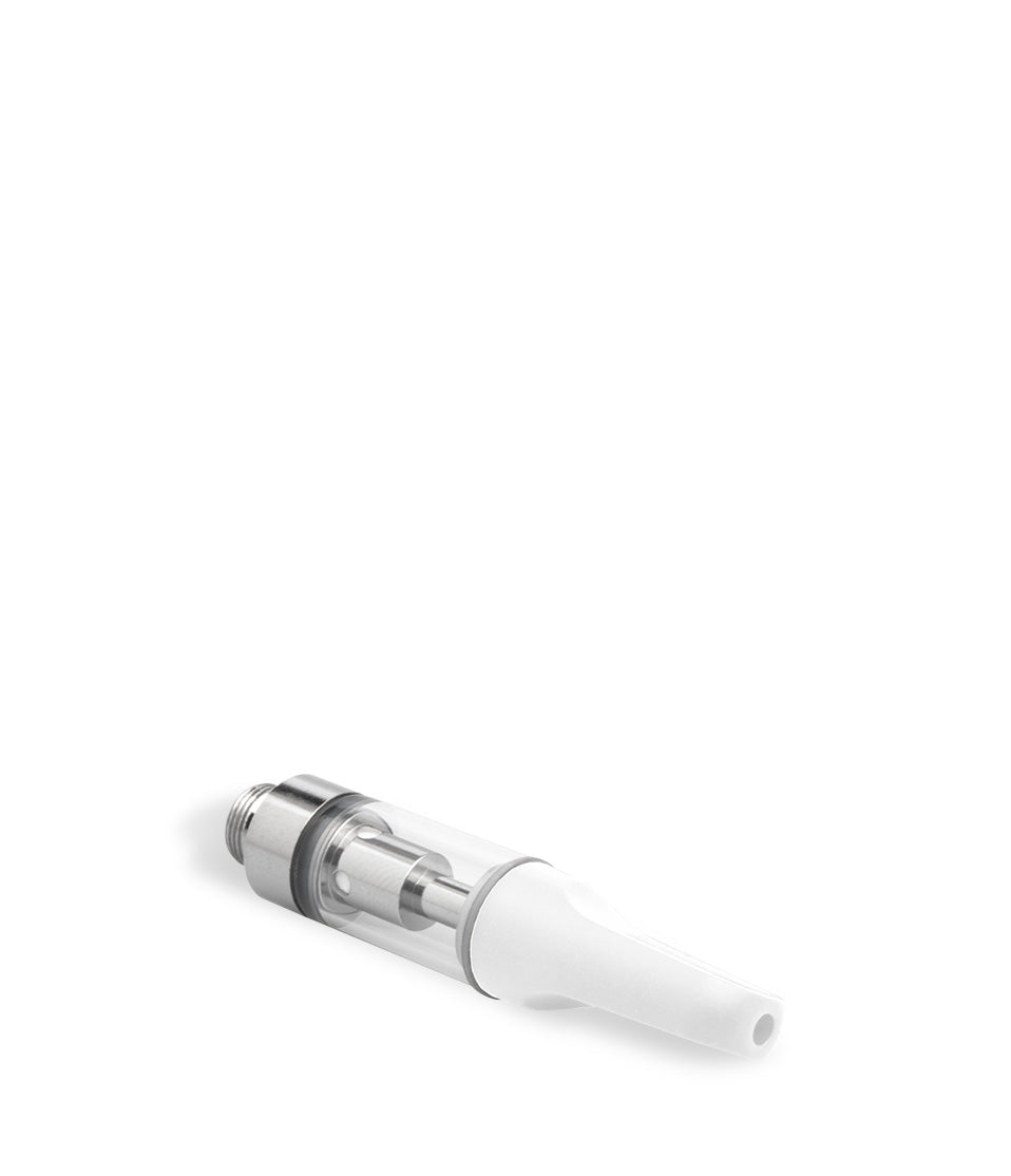 White Exxus Vape EX6 .5ml Oil Cartridge Top View on White Background