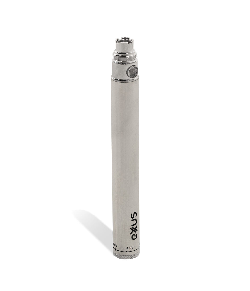 Silver Exxus Vape 1100 Cartridge Vaporizer Above View on White Background