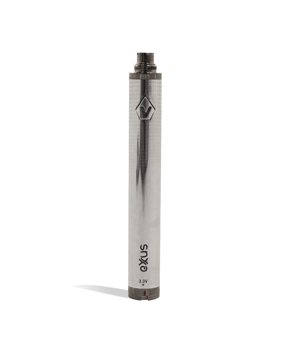 Silver Exxus Vape 1600 Cartridge Vaporizer Front View on White Background