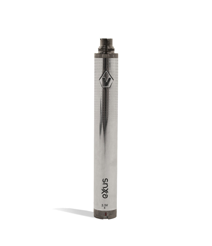 Silver Exxus Vape 1600 Cartridge Vaporizer Front View on White Background