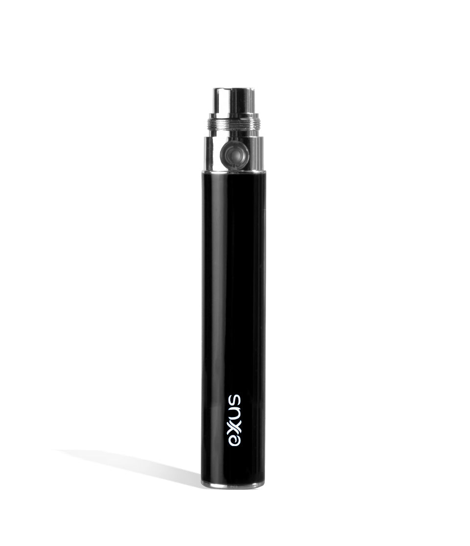 Black Exxus Vape Ego 900 mah Battery Front View on White Background