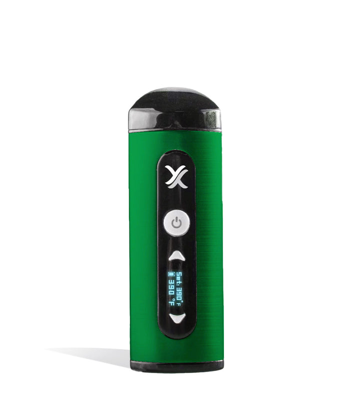 Green front view Exxus Vape Mini Vaporizer on white background