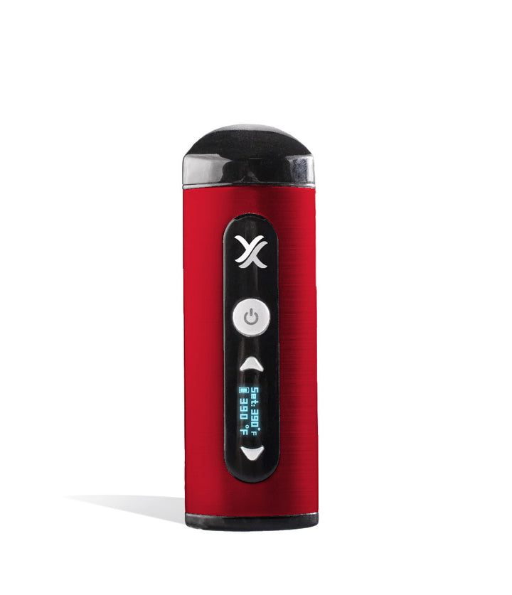 Red front view Exxus Vape Mini Vaporizer on white background