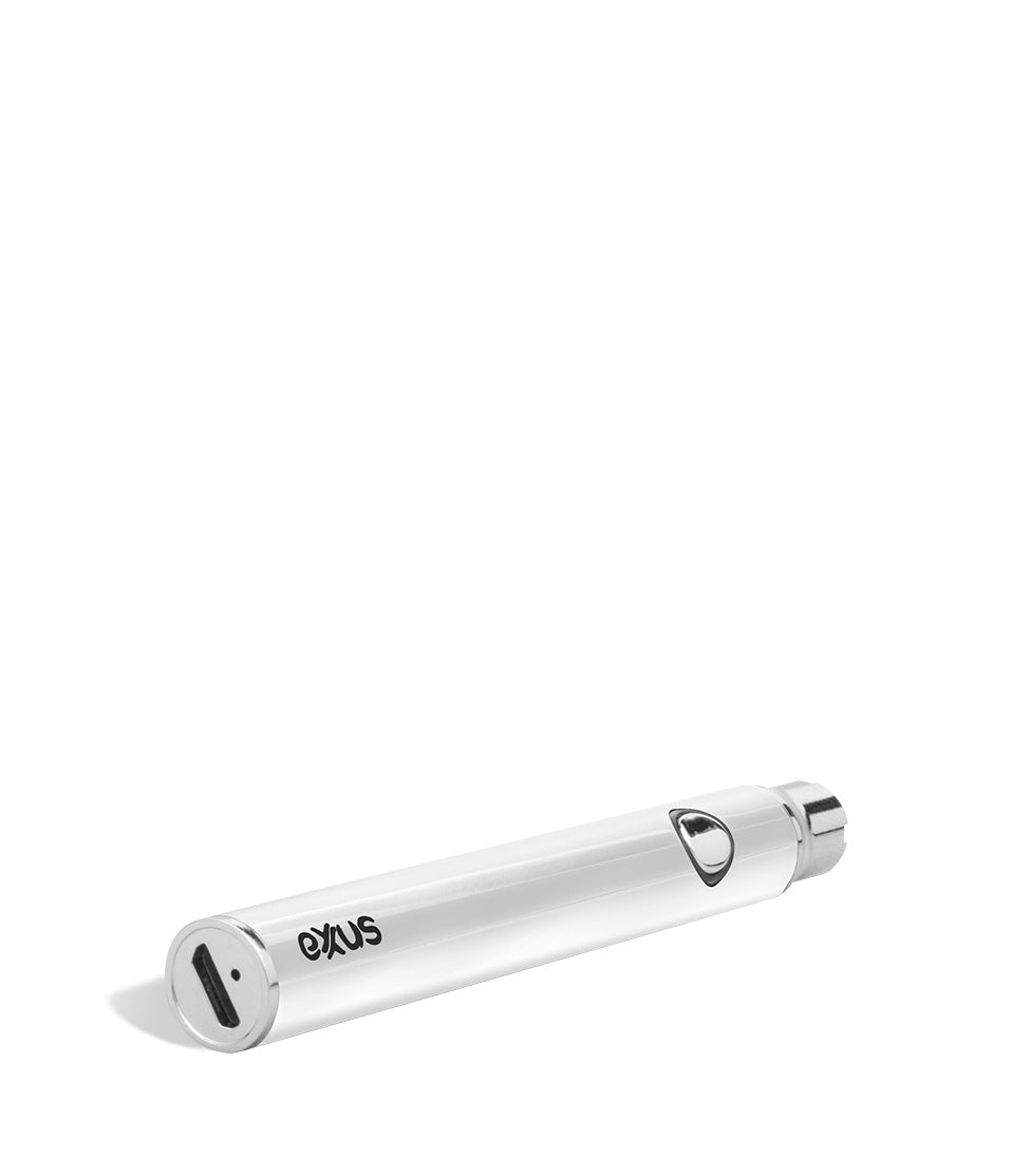 Pearl bottom view Exxus Vape Plus VV Cartridge Vaporizer on white background