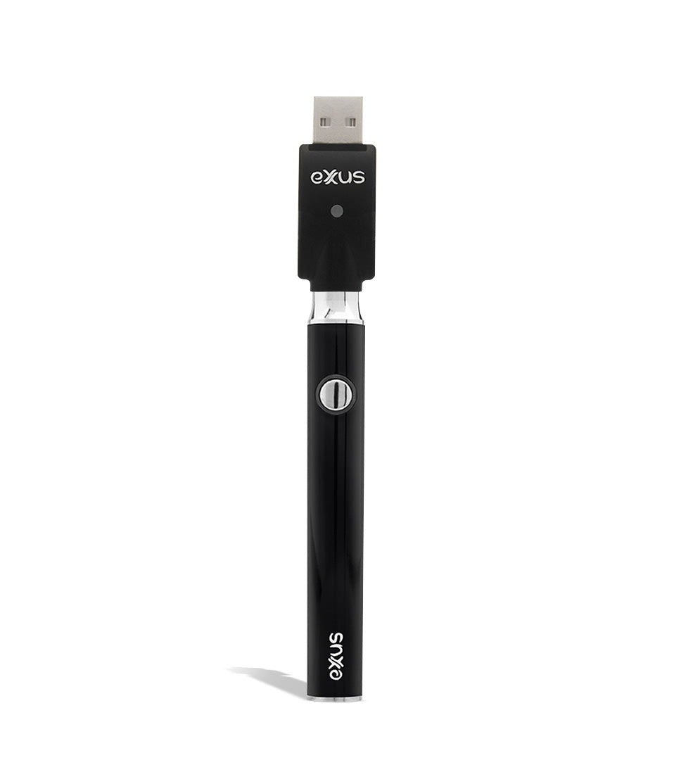 Black w/USB Exxus Vape Plus VV Cartridge Vaporizer on white background