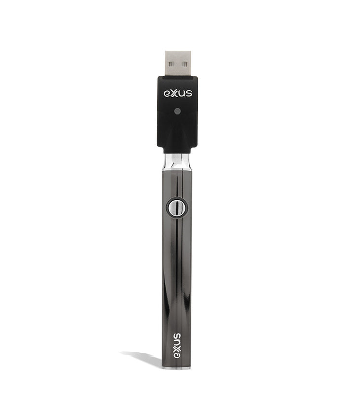 Gunmetal w/USB Exxus Vape Plus VV Cartridge Vaporizer on white background