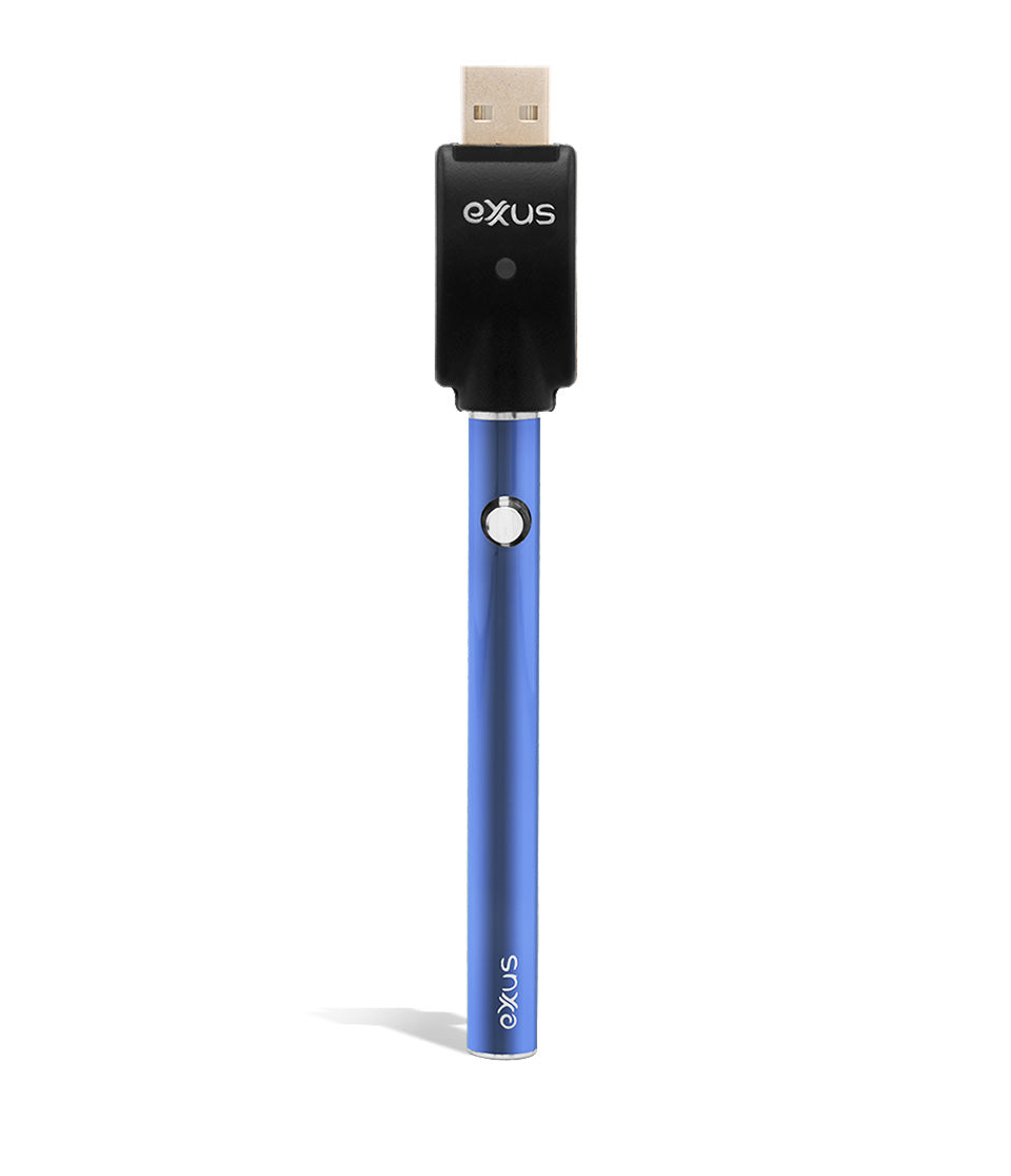 Cosmic Blue w/USB Exxus Vape Slim VV Cartridge Vaporizer on white background