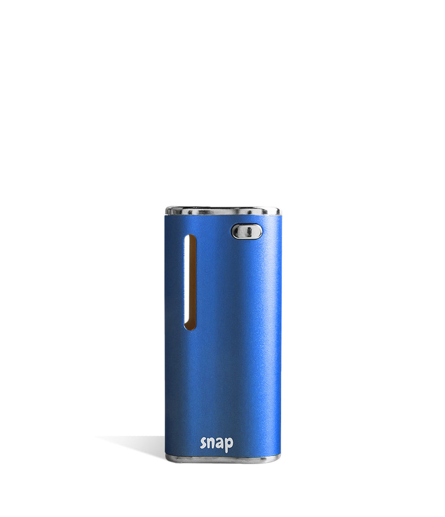 Blue front view Exxus Vape Snap Cartridge Vaporizer on white background