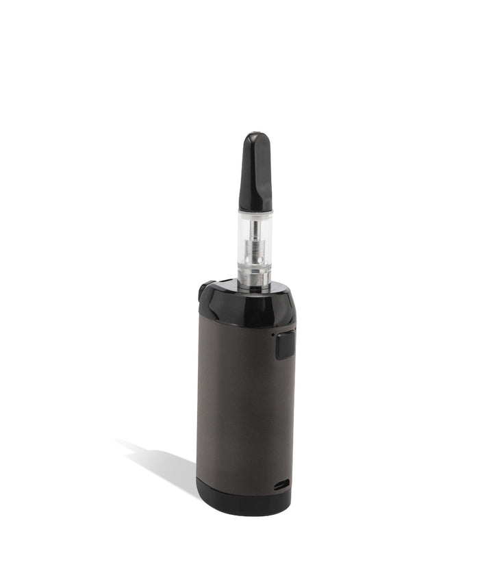 Gunmetal cartridge mode above view Exxus Vape VRS 3 in 1 Vaporizer on white background