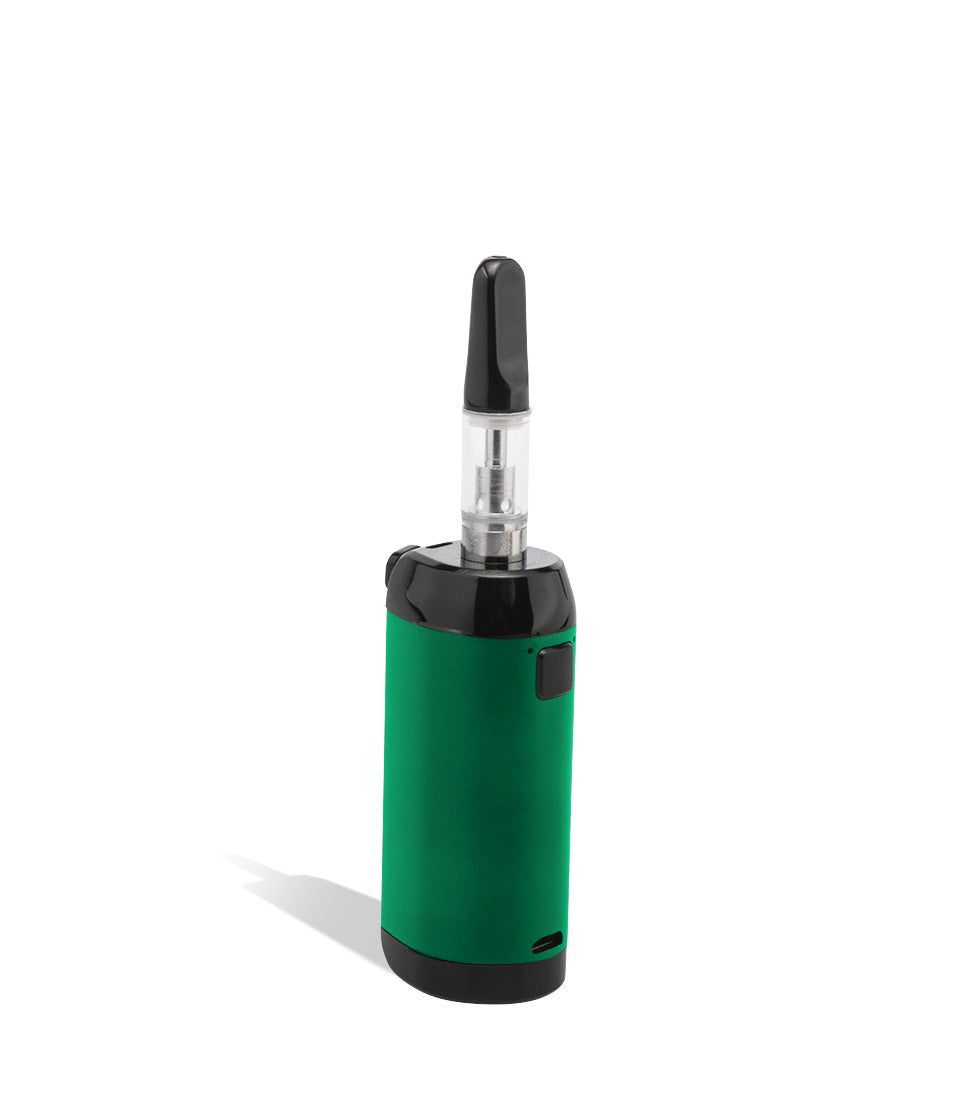 Green cartridge mode above view Exxus Vape VRS 3 in 1 Vaporizer on white background