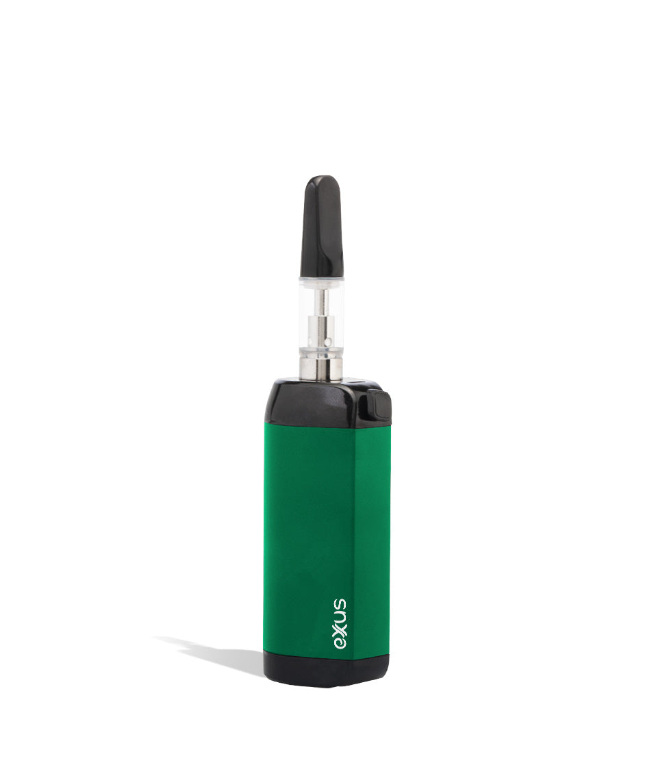 Green cartridge mode side view Exxus Vape VRS 3 in 1 Vaporizer on white background