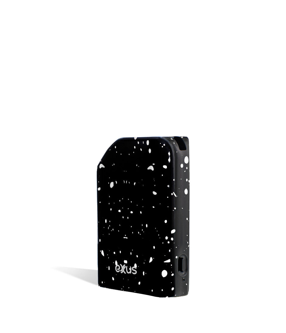 Black White Spatter side view Exxus Vape MiCare Cartridge Vaporizer on white background