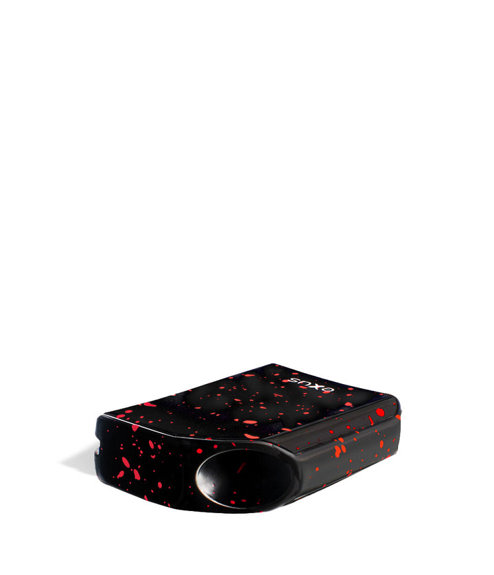 Black Red Spatter top view Exxus Vape MiCare Cartridge Vaporizer on white background