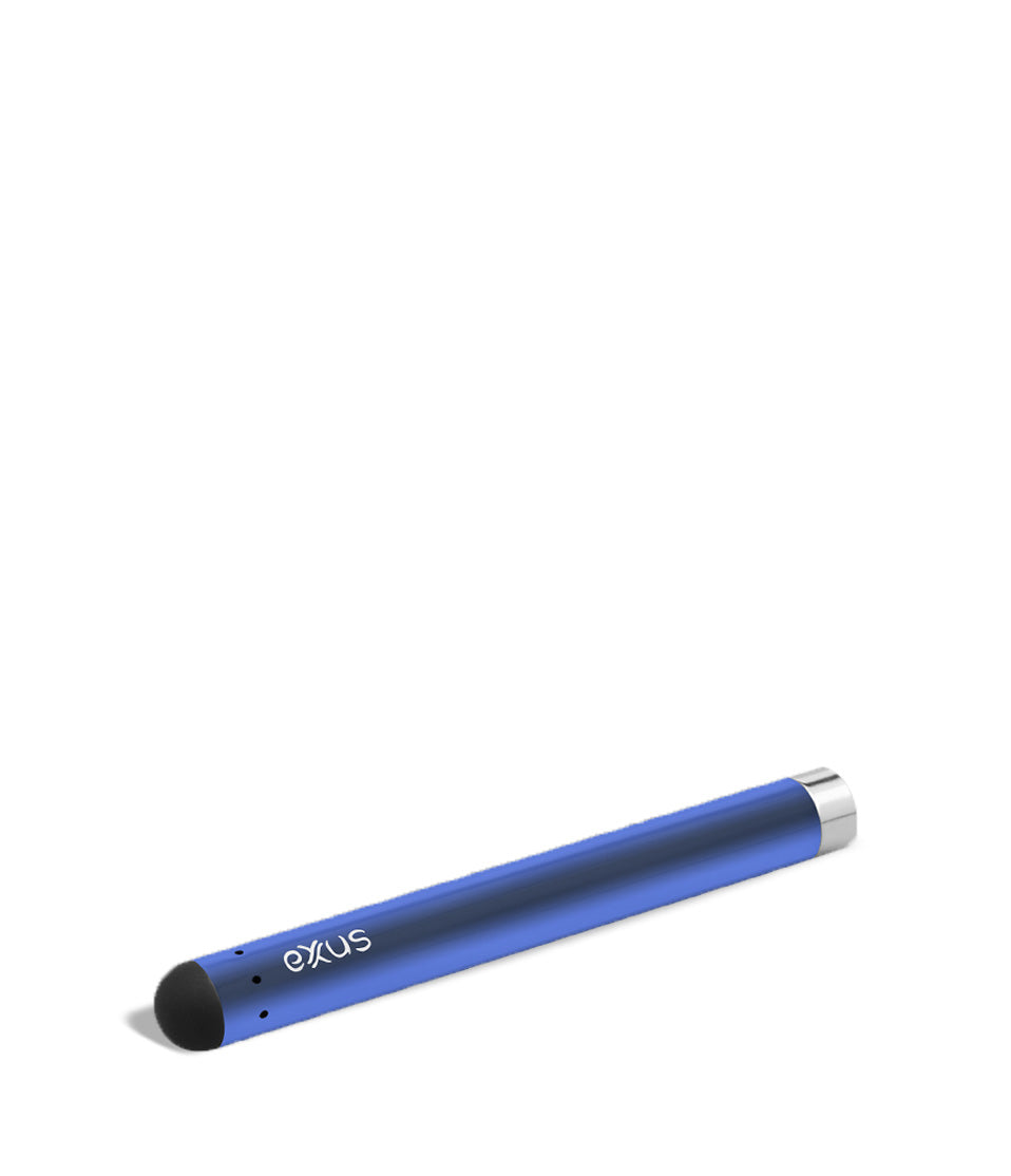 Blue bottom view Exxus Vape Slim Auto Draw Cartridge Vaporizer on white background