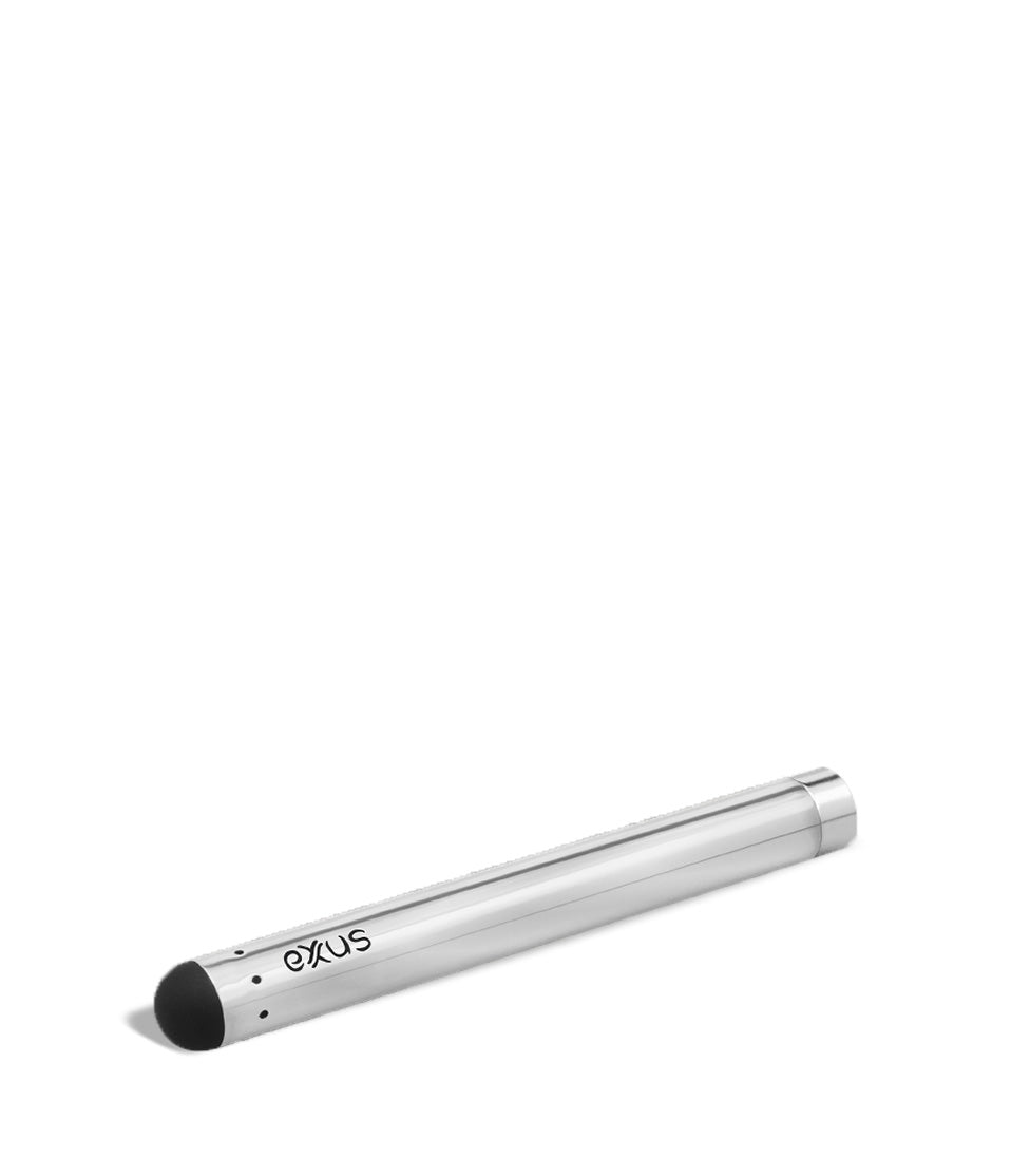 Silver bottom view Exxus Vape Slim Auto Draw Cartridge Vaporizer on white background