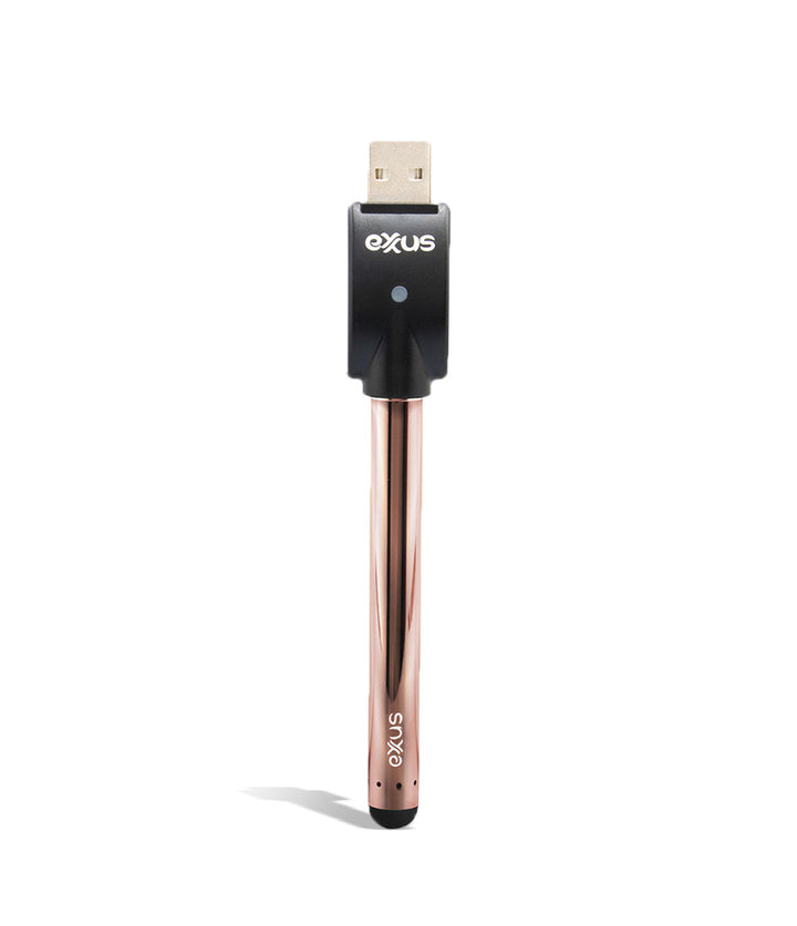 Rose Gold w/USB Exxus Vape Slim Auto Draw Cartridge Vaporizer on white background