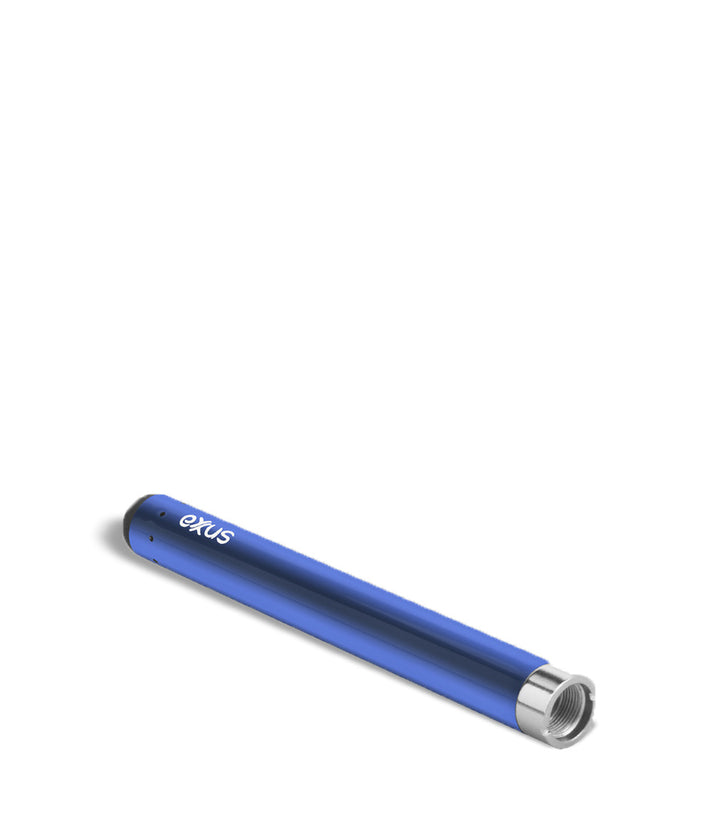 Blue top view Exxus Vape Slim Auto Draw Cartridge Vaporizer on white background