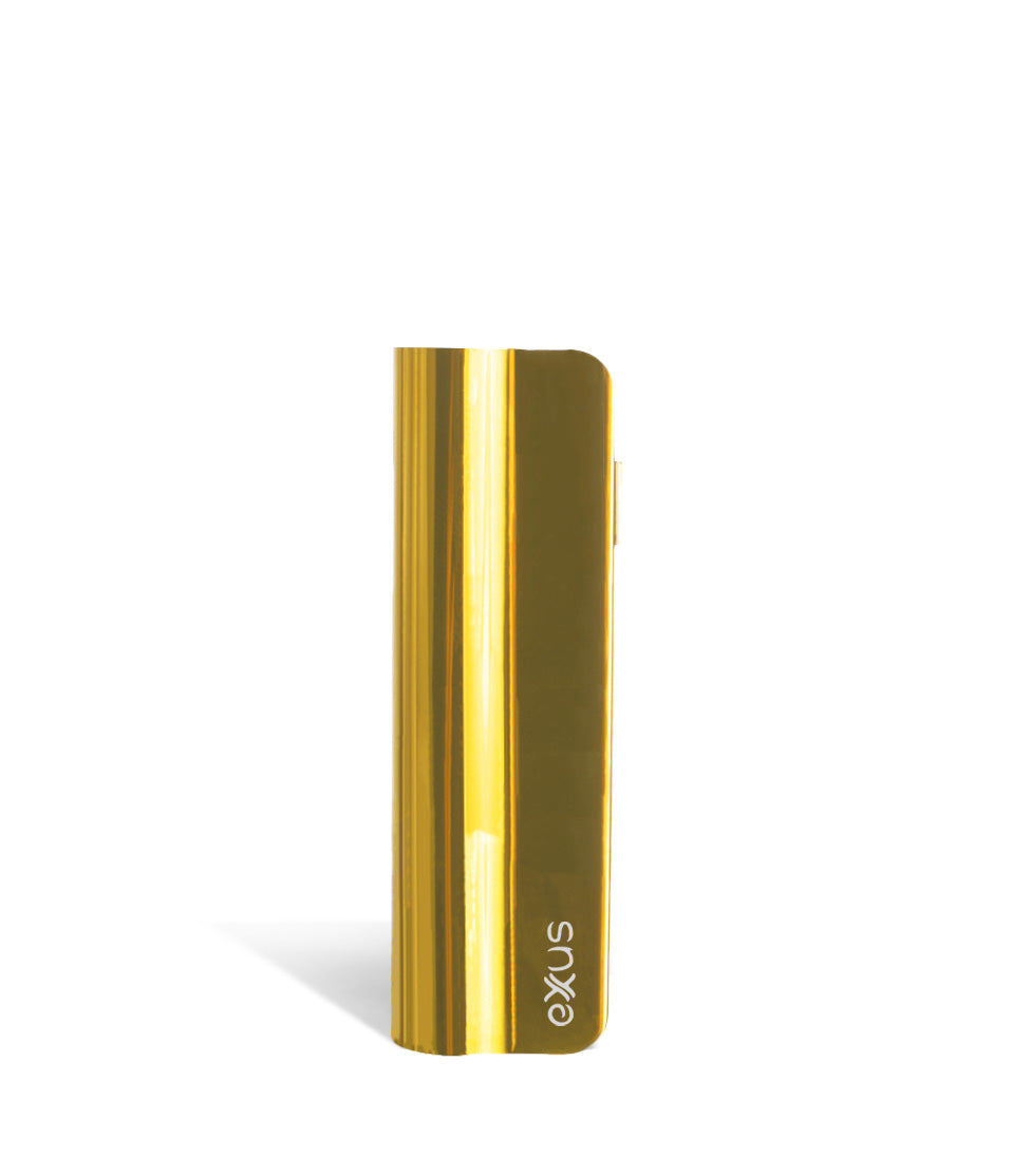 Gold front view Exxus Vape Snap VV Cartridge Vaporizer on white background