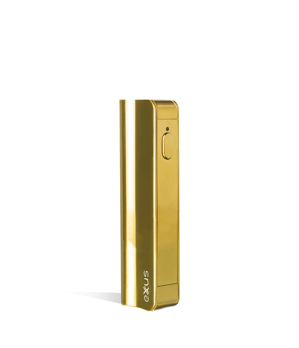 Gold Exxus Vape Snap VV Cartridge Vaporizer on white background