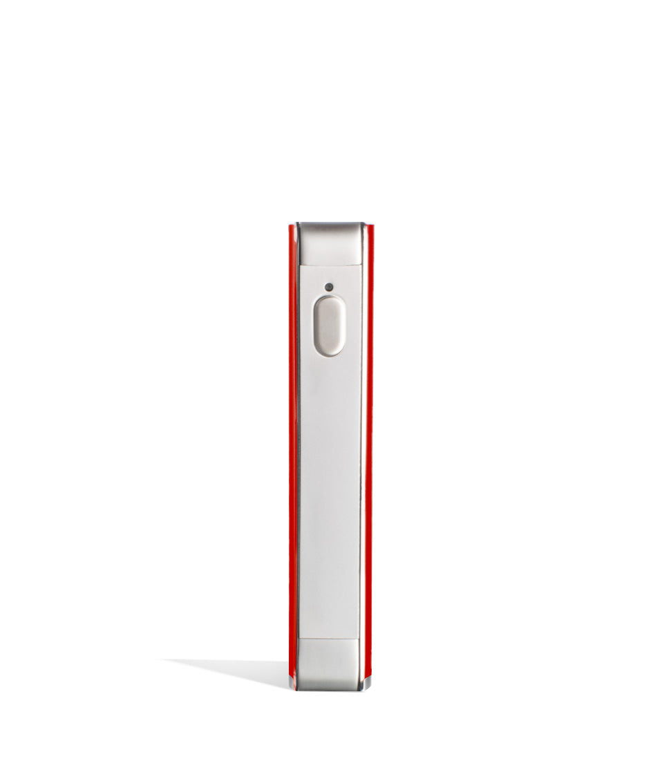 Red face view Exxus Vape Snap VV Cartridge Vaporizer on white background