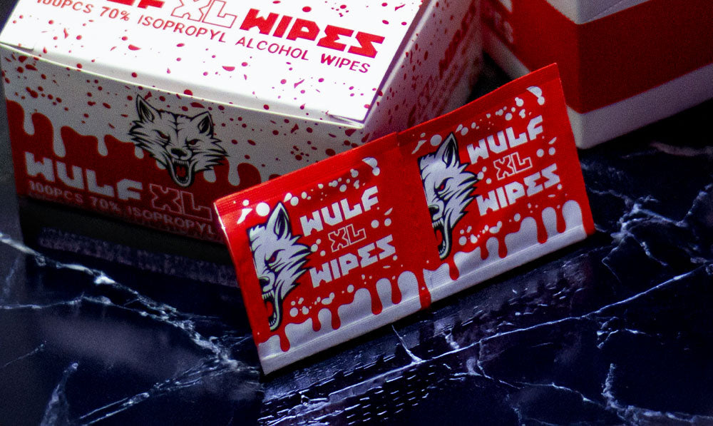 Wulf Mods Wipes on dark marble surface