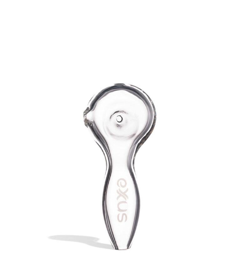 Clear Exxus Vape BUBL Hand Pipe Front View on White Background