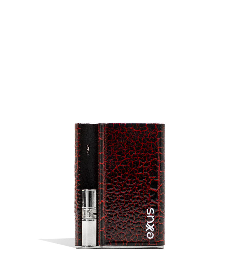 Black Red Crackle Exxus Palm Pro 510 Thread Battery Front View on White Background
