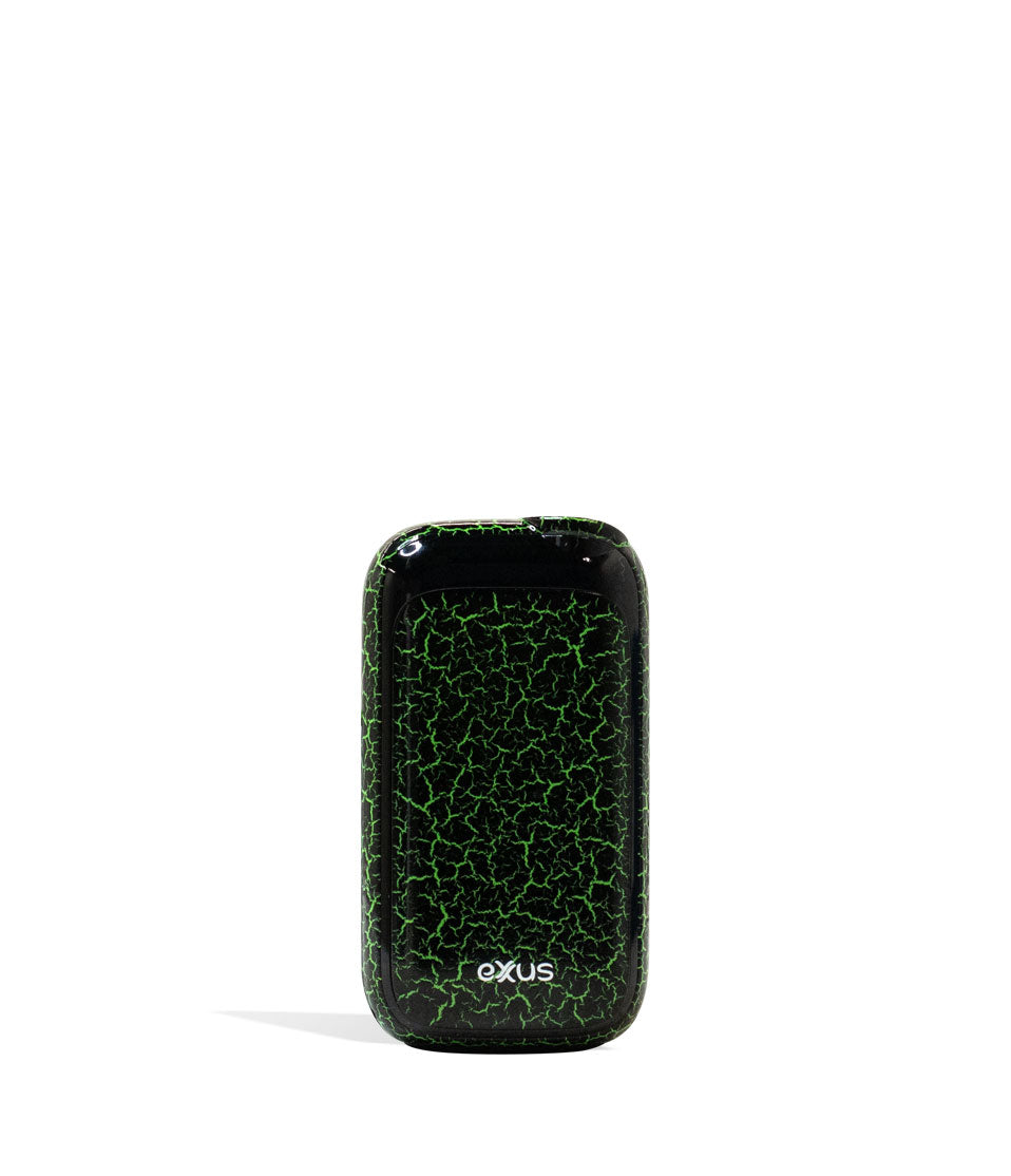 Black Green Crackle Exxus Vape Rizo 510 Thread Battery Front View on White Background