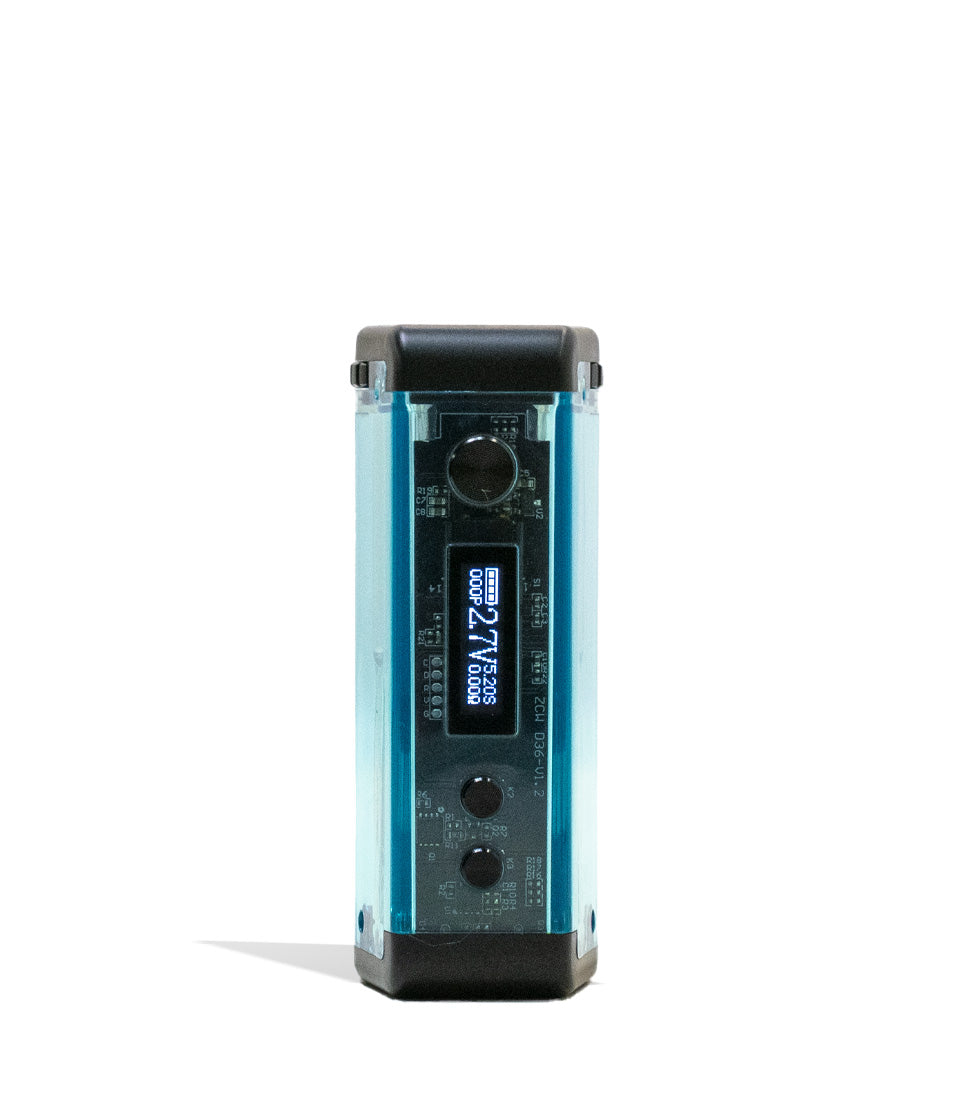 Blue Exxus Vape Adapt 510 Thread Battery Face View on White Background