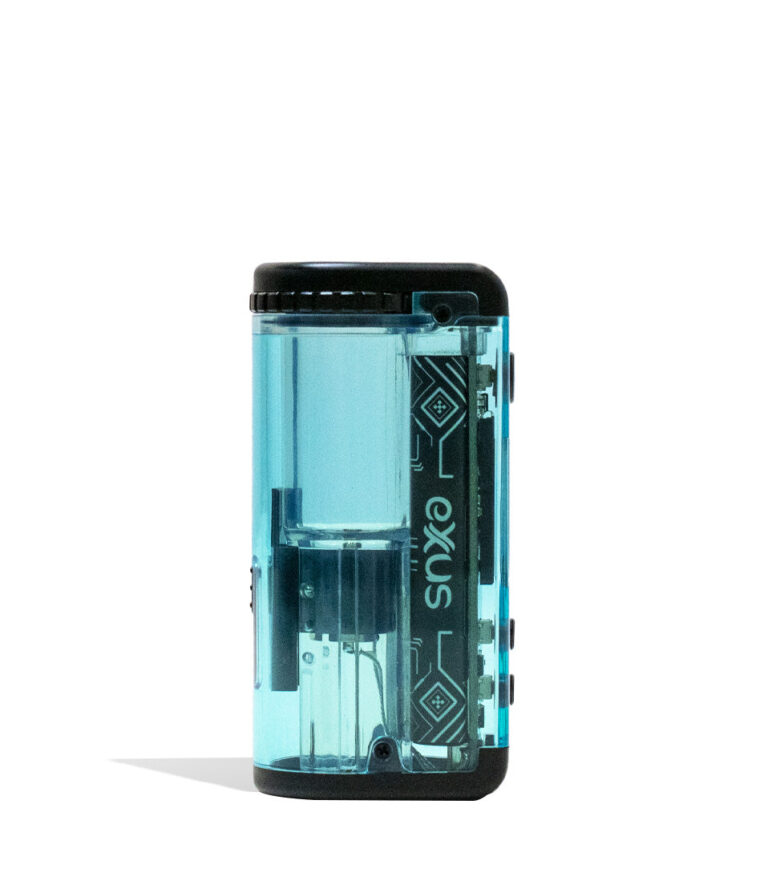 Blue Exxus Vape Adapt 510 Thread Battery Side View on White Background
