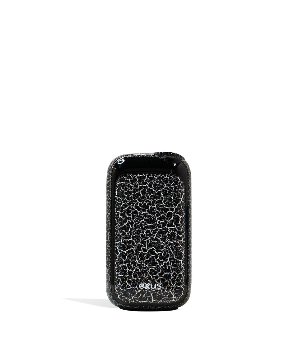 Black White Crackle Exxus Vape Rizo 510 Thread Battery Front View on White Background