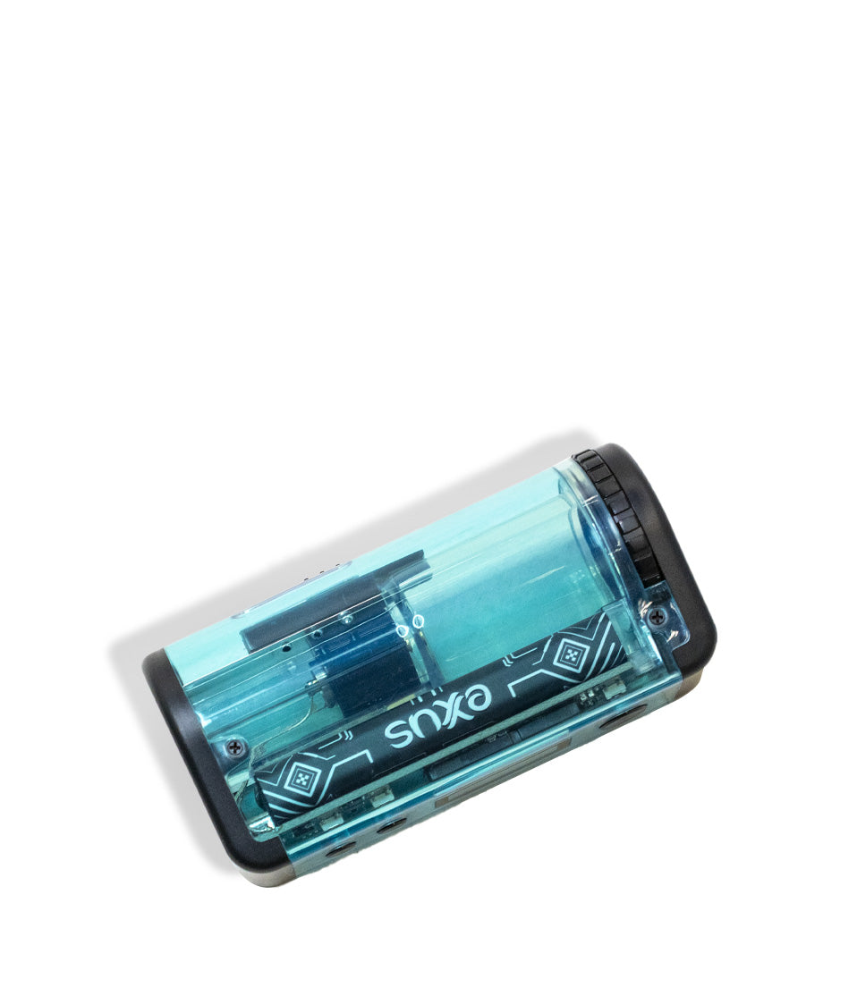 Blue Exxus Vape Adapt 510 Thread Battery Above View on White Background