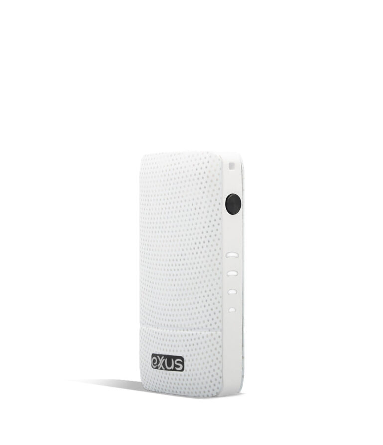 Arctic White side view Exxus Vape Push 510 Thread Battery on white background