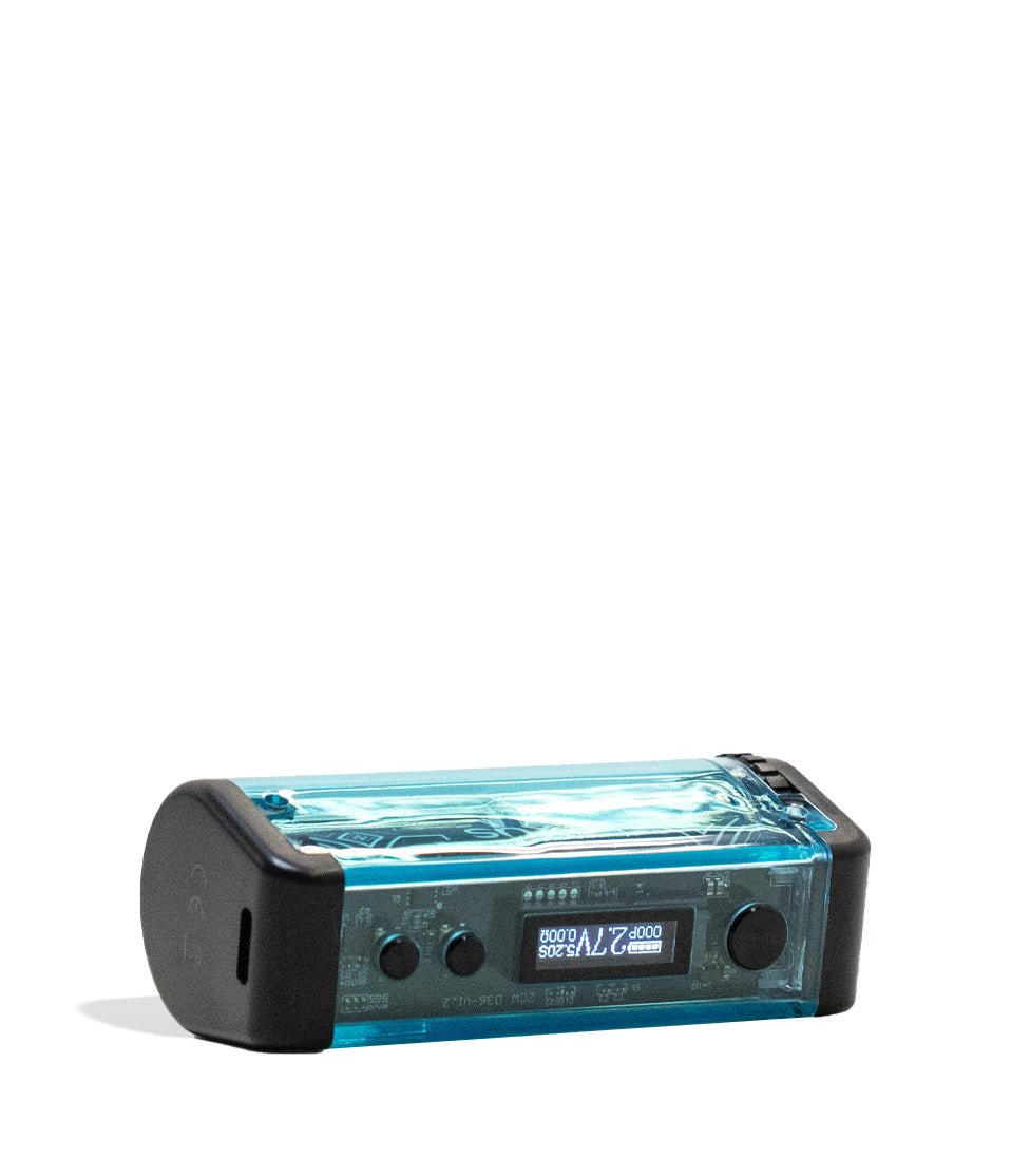 Blue Exxus Vape Adapt 510 Thread Battery Down View on White Background