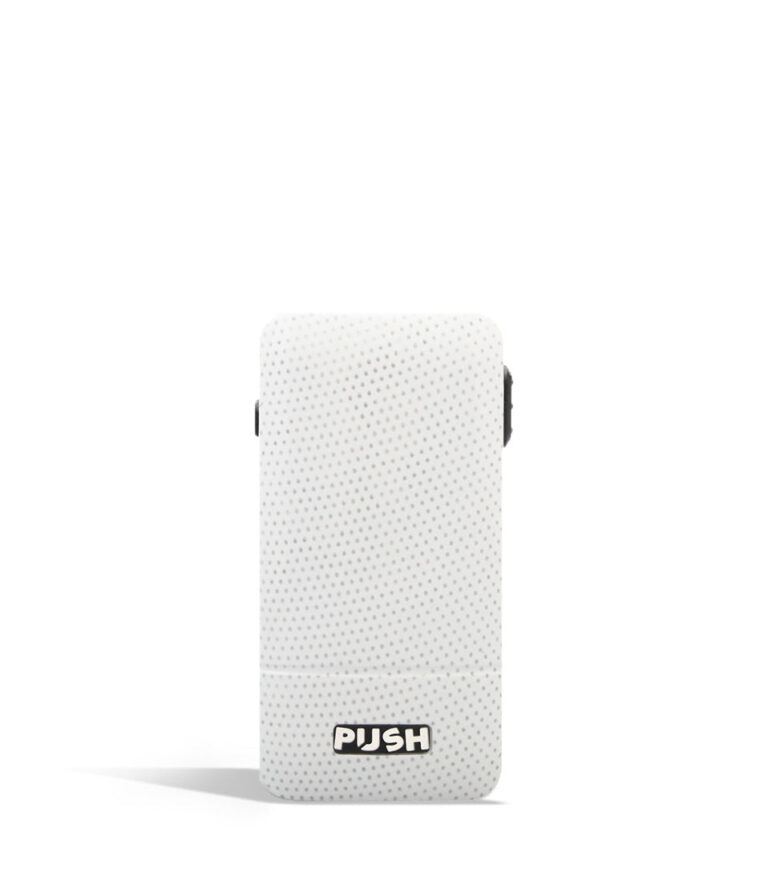 Arctic White front view Exxus Vape Push 510 Thread Battery on white background