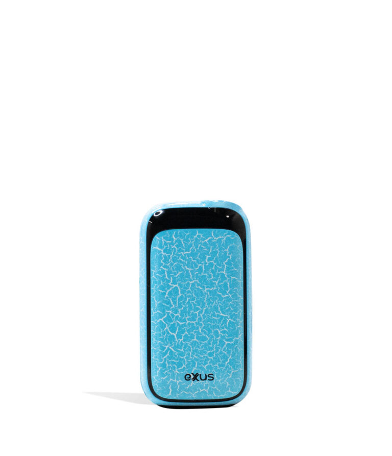 Blue White Crackle Exxus Vape Rizo 510 Thread Battery Front View on White Background