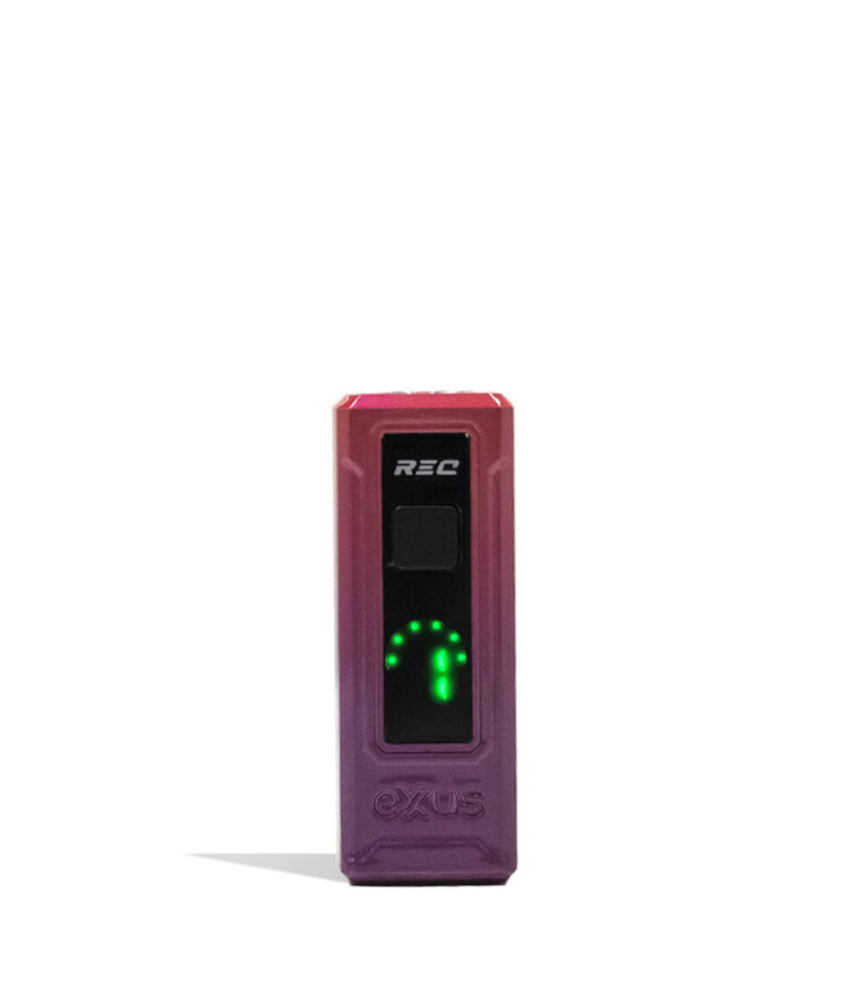 Crimson Exxus Vape REC 510 Thread Battery Front View on White Background