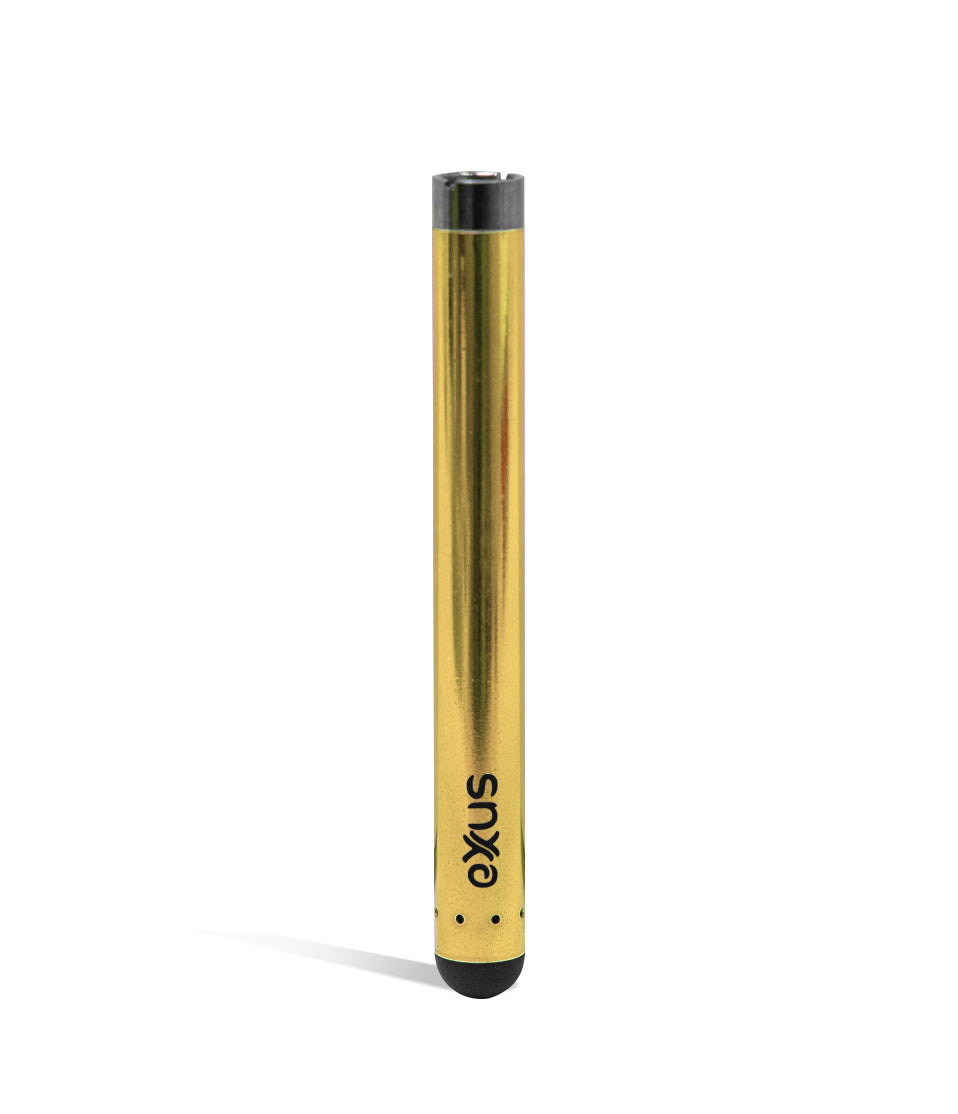 Gold Exxus Vape Slim 2.0 510 Thread Battery front view on white background