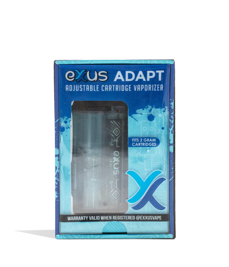 Blue Exxus Vape Adapt 510 Thread Battery Packaging Front View on White Background