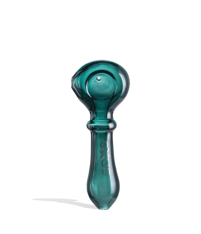 Green Exxus Wand Hand Pipe Front View on White Background