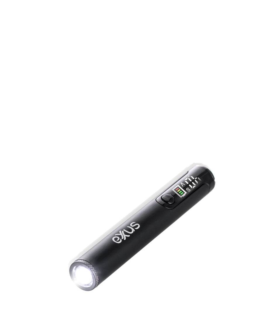 Raven Exxus Vape Flash Flashlight and 510 Variable Voltage Battery Down With Flash View on White Background