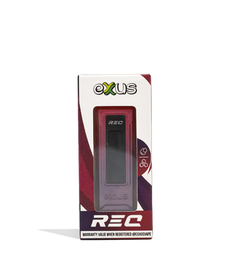 Crimson Exxus Vape REC 510 Thread Battery packaging on White Background