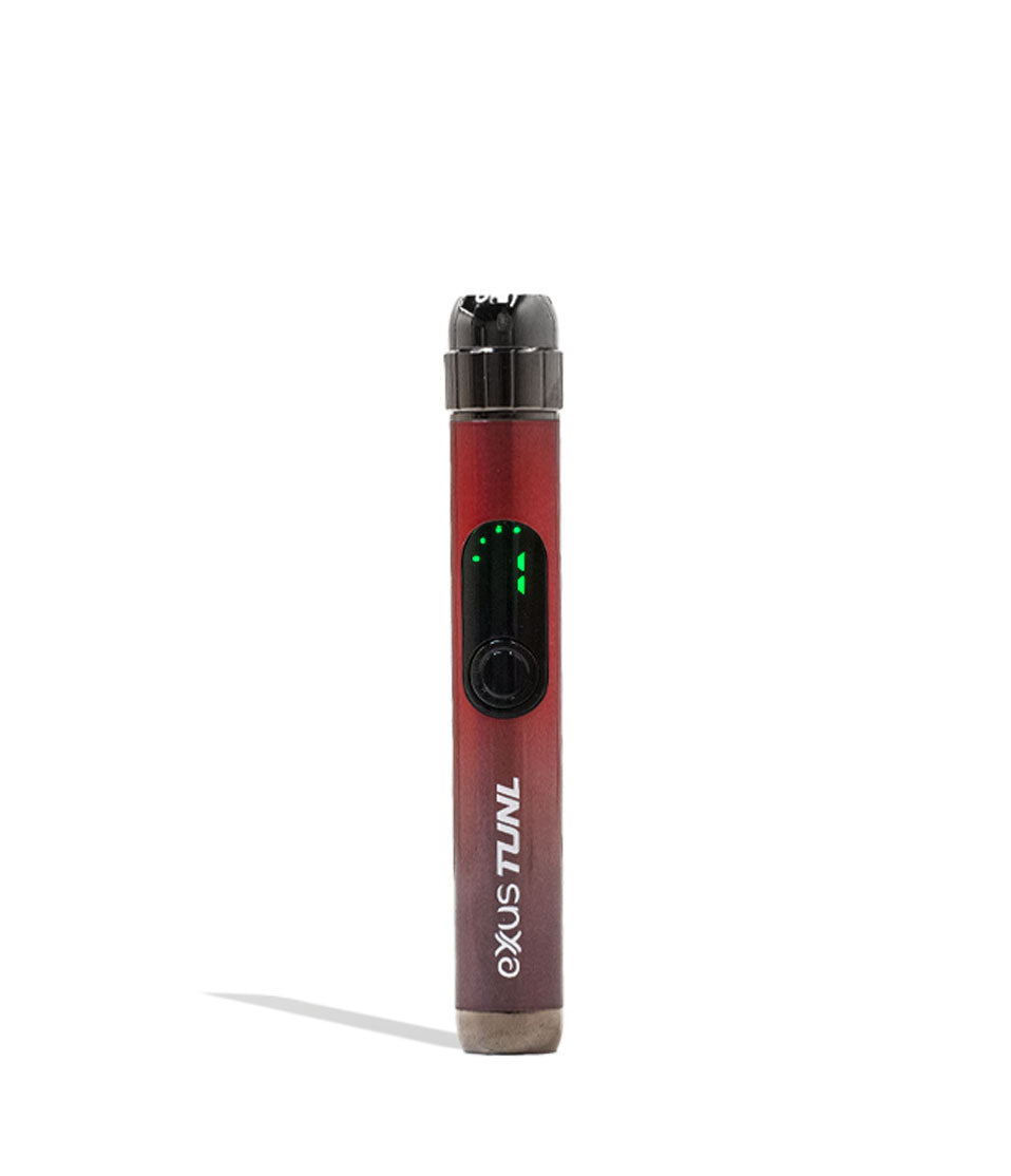 Crimson Exxus Vape TUNL 510 Thread Battery Front View on White Background