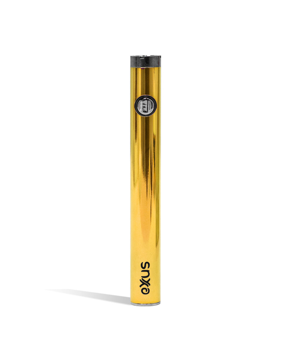 Gold Exxus Vape Slim VV 2.0 510 Thread Battery front view on white background